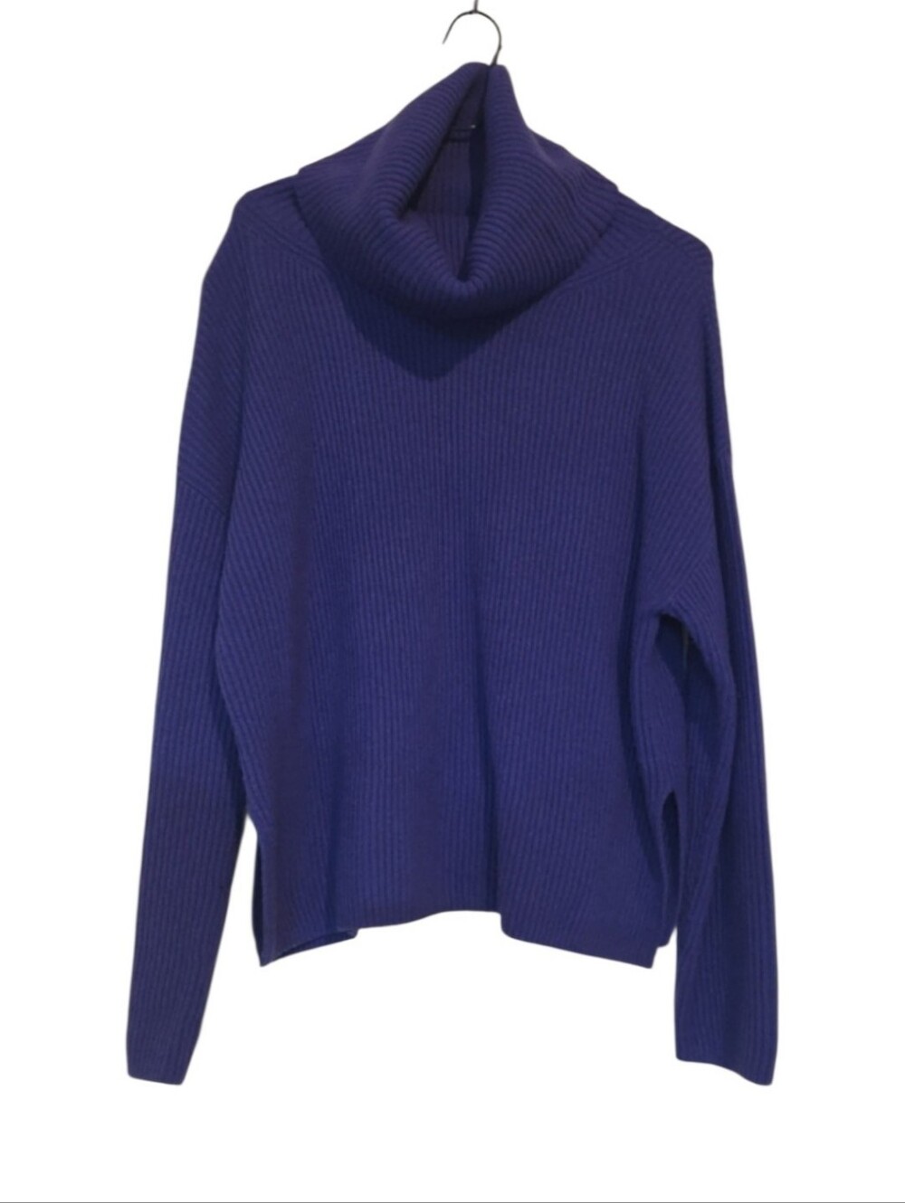 Banana Republic Purple Ribbed Wool Cashmere Blend Turtleneck Sweater